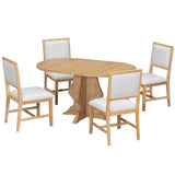 Farmhouse Extendable Solid Wood Dining Table Set - Omega Lifestyles