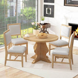 Farmhouse Extendable Solid Wood Dining Table Set - Omega Lifestyles