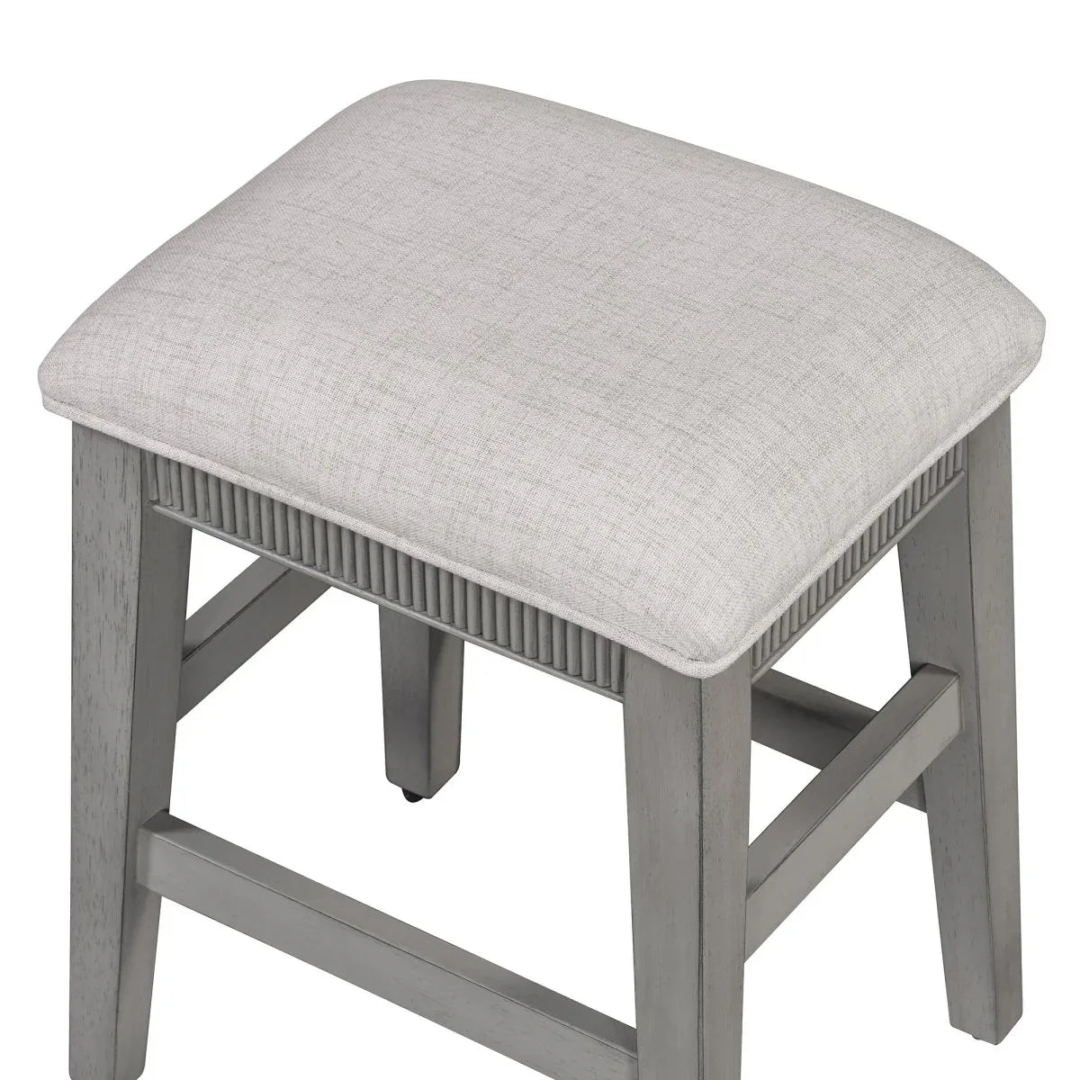 Retro Light Grey Solid Wood Bar Table Dining Set - Omega Lifestyles