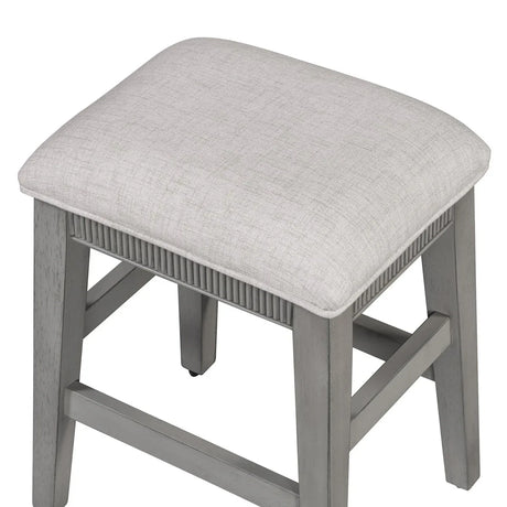 Retro Light Grey Solid Wood Bar Table Dining Set - Omega Lifestyles