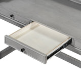 Retro Light Grey Solid Wood Bar Table Dining Set - Omega Lifestyles