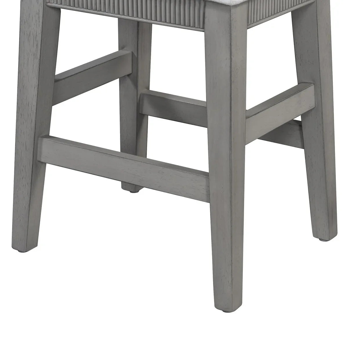 Retro Light Grey Solid Wood Bar Table Dining Set - Omega Lifestyles