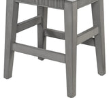 Retro Light Grey Solid Wood Bar Table Dining Set - Omega Lifestyles
