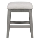 Retro Light Grey Solid Wood Bar Table Dining Set - Omega Lifestyles