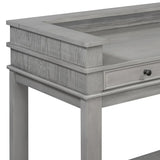 Retro Light Grey Solid Wood Bar Table Dining Set - Omega Lifestyles