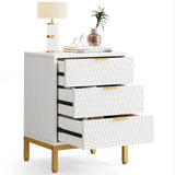 Modern Minimalist Nightstand With Three Storage Drawers - Omega Lifestyles