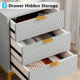 Modern Minimalist Nightstand With Three Storage Drawers - Omega Lifestyles