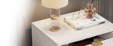 Modern Minimalist Nightstand With Three Storage Drawers - Omega Lifestyles