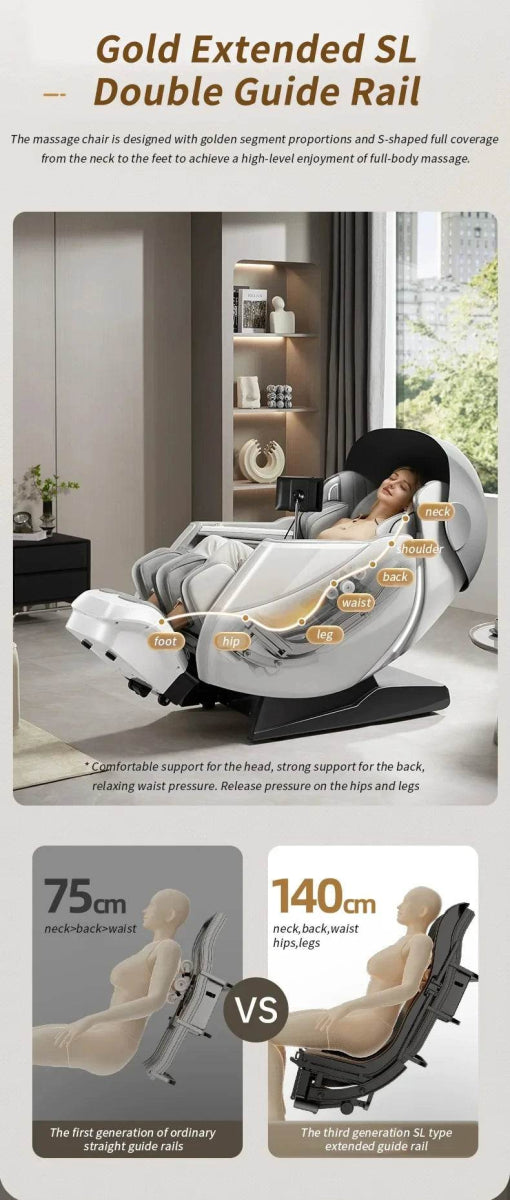 4D SL Airbag Zero Gravity Full Body Massage Chair - Omega Lifestyles