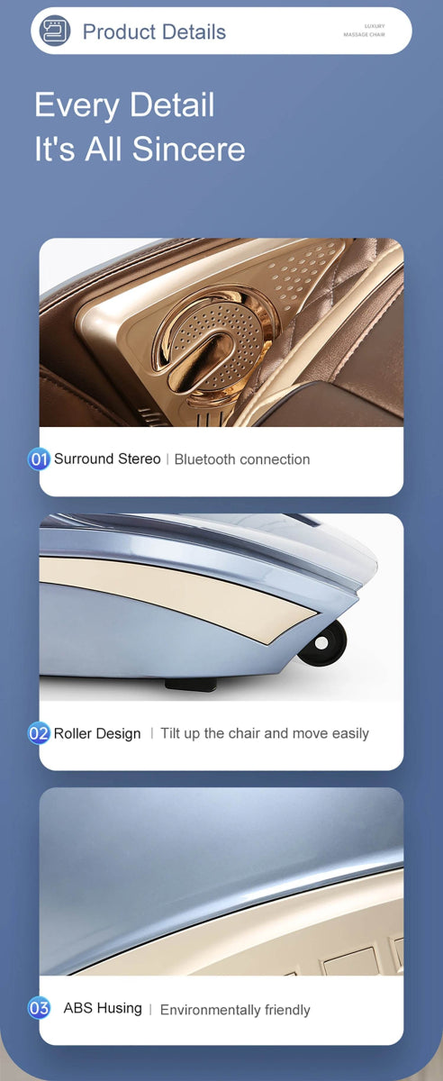 4D SL Full Body Airbag Zero Gravity Massage Chair - Omega Lifestyles