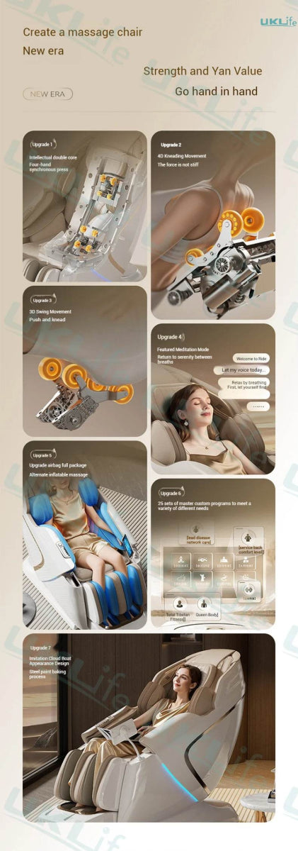 Dual-Core 4D SL-Track Zero Gravity Massage Chair - Omega Lifestyles