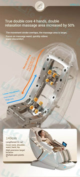 Dual-Core 4D SL-Track Zero Gravity Massage Chair - Omega Lifestyles