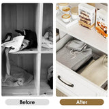 6-Drawer Modern Engineered Wood Dresser With Charging Station - Omega Lifestyles