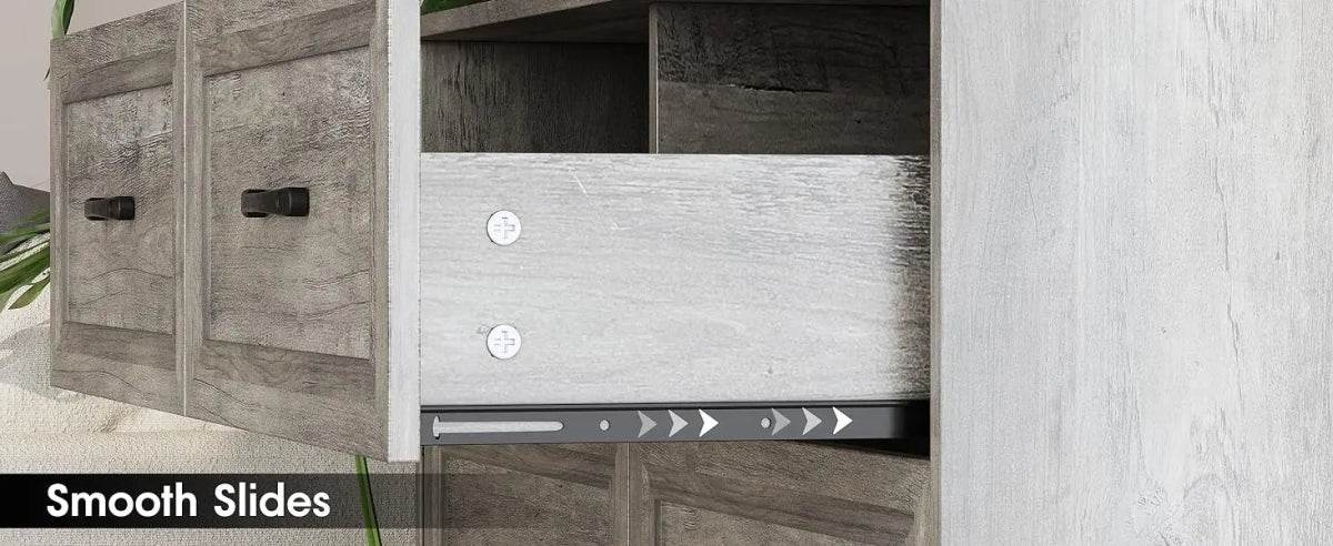 6-Drawer Modern Engineered Wood Dresser With Charging Station - Omega Lifestyles