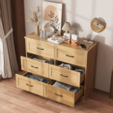 6-Drawer Modern Engineered Wood Dresser With Charging Station - Omega Lifestyles