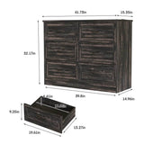 6-Drawer Modern Engineered Wood Dresser With Charging Station - Omega Lifestyles