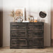 6-Drawer Modern Wood Dresser With Charging Station - Omega Lifestyles