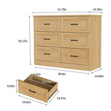 6-Drawer Modern Wood Dresser With Charging Station - Omega Lifestyles