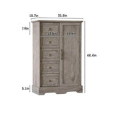 Farmhouse 5-Drawer Dresser With Sliding Barn Door - Omega Lifestyles