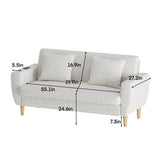 Modern Plush Living Room Loveseat Sofa - Omega Lifestyles