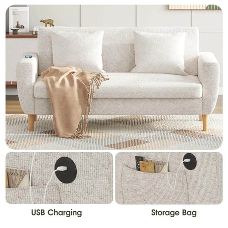 Modern Plush Living Room Loveseat Sofa - Omega Lifestyles