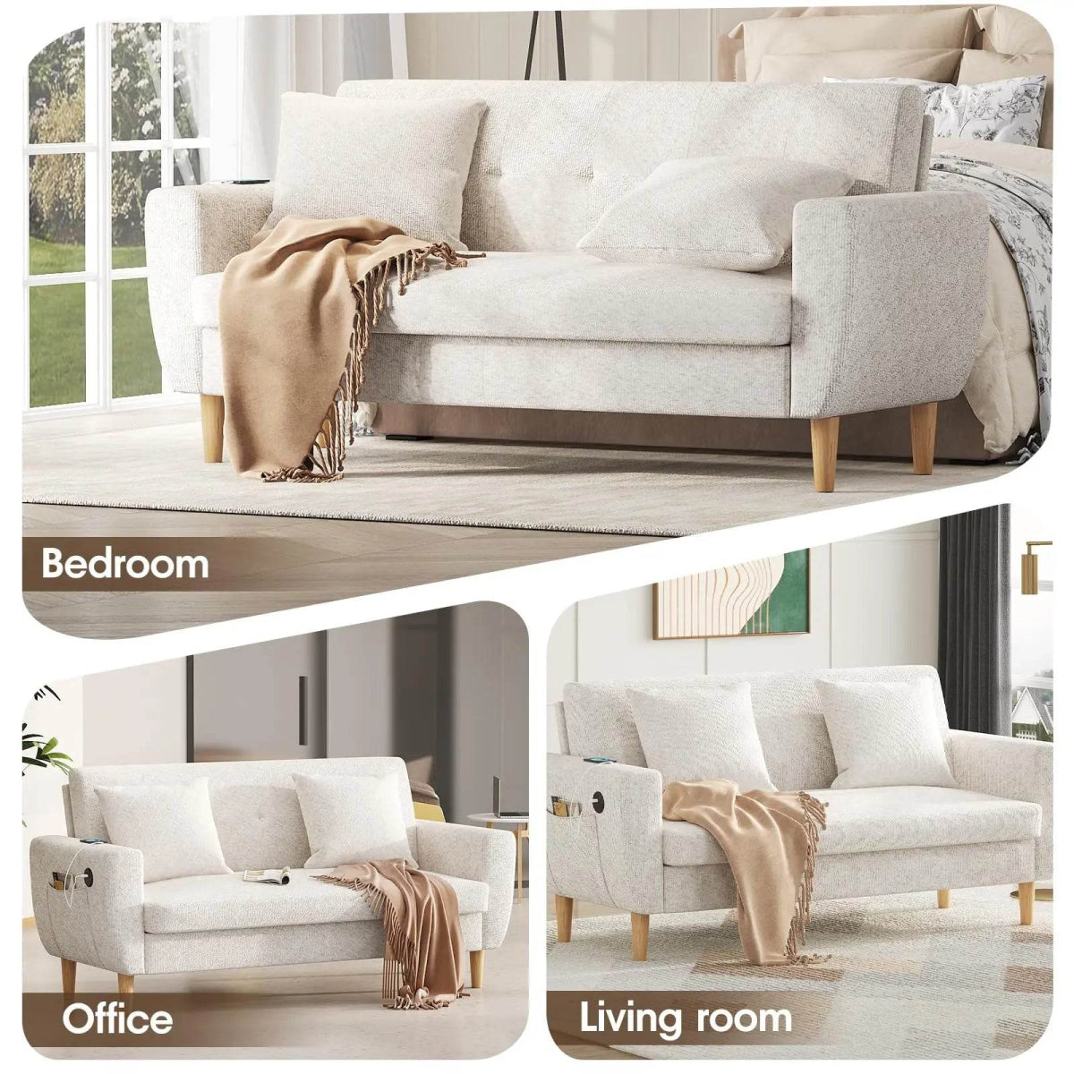 Modern Plush Living Room Loveseat Sofa - Omega Lifestyles