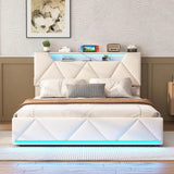 Upholstered Bed Frame With Storage Drawers Charging Station - Omega Lifestyles