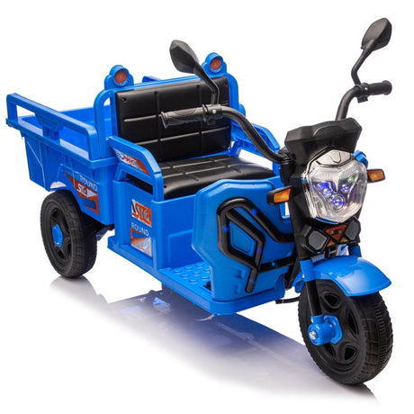 12V Kids Electric 3 - Wheel Cargo Truck With LED Lights - Veluna - Omega Lifestyles