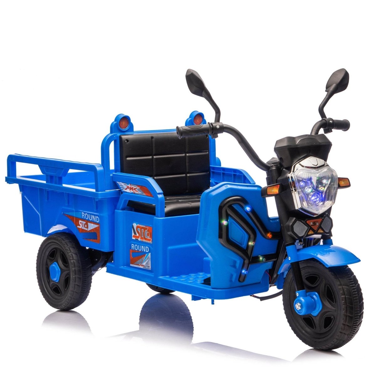 12V Kids Electric 3 - Wheel Cargo Truck With LED Lights - Veluna - Omega Lifestyles