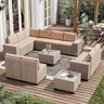 13-Piece Grey Rattan Outdoor Patio Furniture Set - Omega Lifestyles