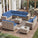 13-Piece Grey Rattan Outdoor Patio Furniture Set - Omega Lifestyles