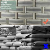 13-Piece Grey Rattan Outdoor Patio Furniture Set - Omega Lifestyles