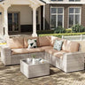13-Piece Grey Rattan Outdoor Patio Furniture Set - Omega Lifestyles