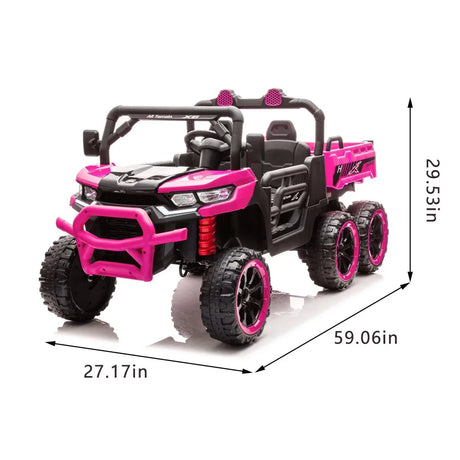 24-Inch Two-Seater Kids Electric Ride On Dump Truck - Omega Lifestyles