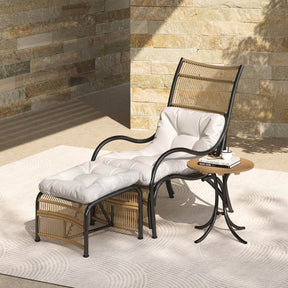 3-Piece Wicker Outdoor Patio Furniture Set With Cushions - Omega Lifestyles