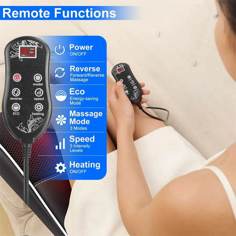 3D Heated Back Massager With Kneading Massage - Sleep Galleria