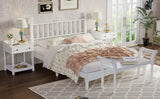 4-Piece Retro Style White Wood Bedroom Set - Omega Lifestyles