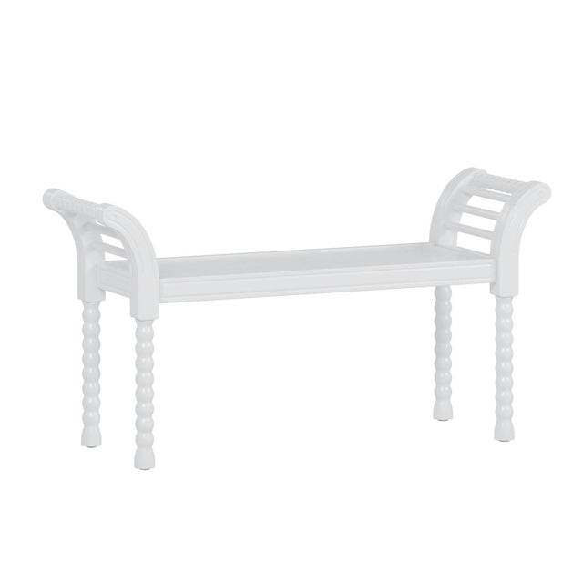 4-Piece Retro Style White Wood Bedroom Set - Omega Lifestyles