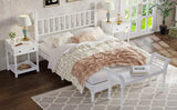 4-Piece Retro Style White Wood Bedroom Set - Omega Lifestyles