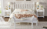 4-Piece Retro Style White Wood Bedroom Set - Omega Lifestyles