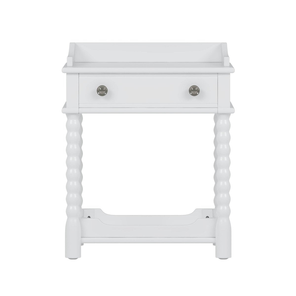 4-Piece Retro Style White Wood Bedroom Set - Omega Lifestyles