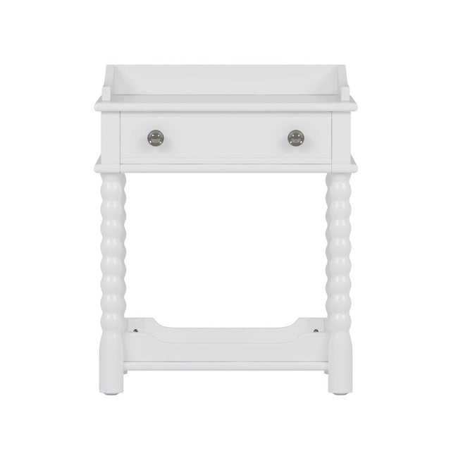 4-Piece Retro Style White Wood Bedroom Set - Omega Lifestyles