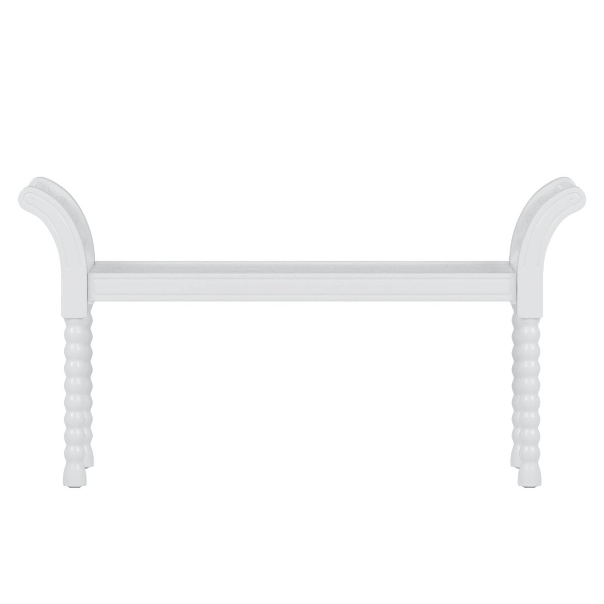 4-Piece Retro Style White Wood Bedroom Set - Omega Lifestyles