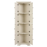 4-Tier Corner Pantry Cabinet With 8 Doors and Shelves - Omega Lifestyles