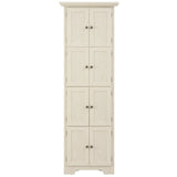 4-Tier Corner Pantry Cabinet With 8 Doors and Shelves - Omega Lifestyles