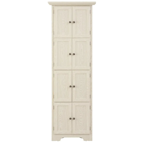 4-Tier Corner Pantry Cabinet With 8 Doors and Shelves - Omega Lifestyles