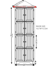 4-Tier Corner Pantry Cabinet With 8 Doors and Shelves - Omega Lifestyles