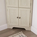 4-Tier Corner Pantry Cabinet With 8 Doors and Shelves - Omega Lifestyles