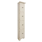 4-Tier Corner Pantry Cabinet With 8 Doors and Shelves - Omega Lifestyles