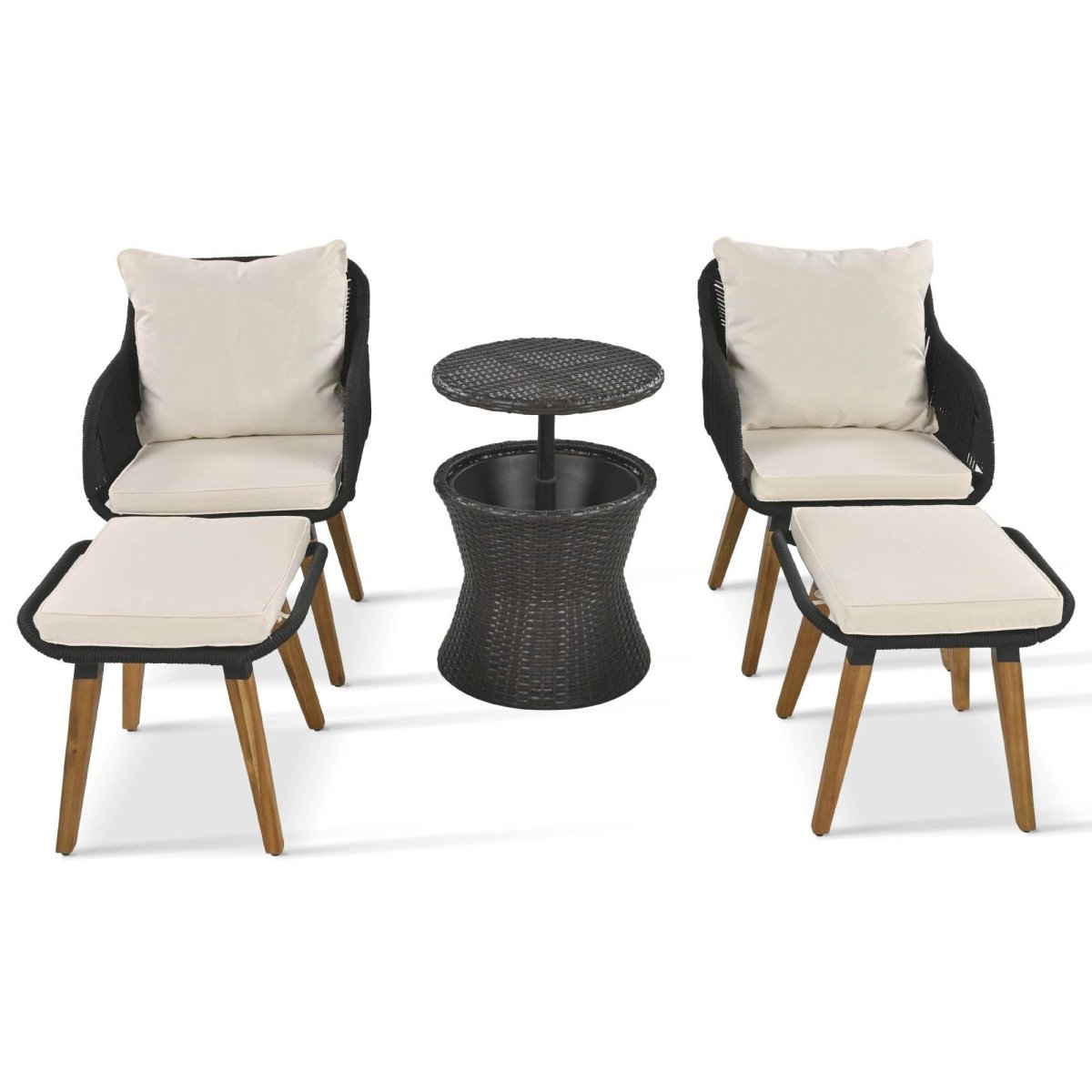 5-Piece Outdoor Patio Furniture Set With Cool Bar Table - Sleep Galleria